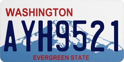 WA license plate AYH9521
