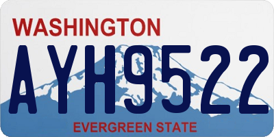 WA license plate AYH9522