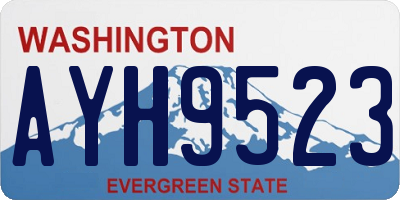WA license plate AYH9523