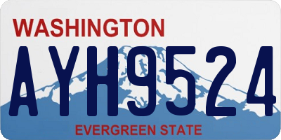 WA license plate AYH9524