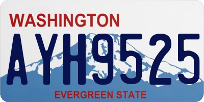 WA license plate AYH9525