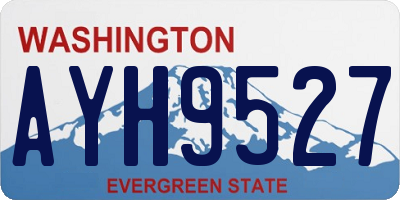 WA license plate AYH9527