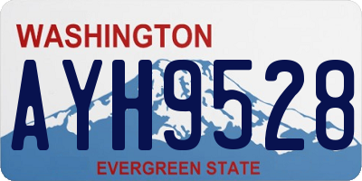 WA license plate AYH9528