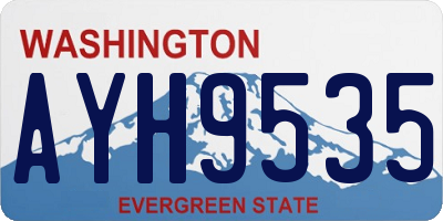 WA license plate AYH9535