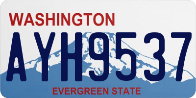 WA license plate AYH9537