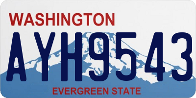 WA license plate AYH9543