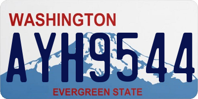 WA license plate AYH9544