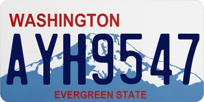 WA license plate AYH9547