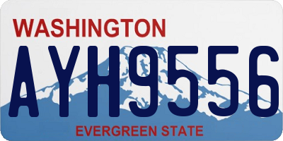 WA license plate AYH9556