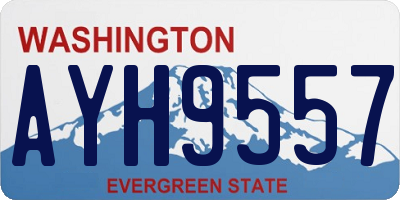 WA license plate AYH9557