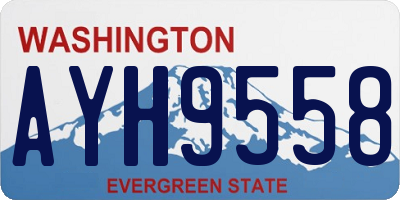 WA license plate AYH9558
