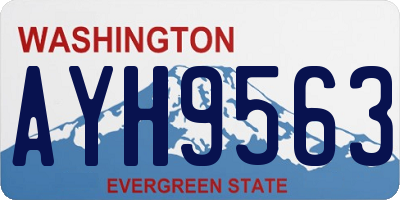 WA license plate AYH9563