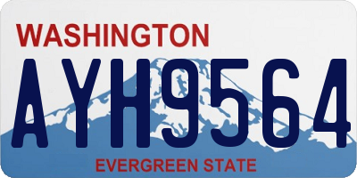 WA license plate AYH9564