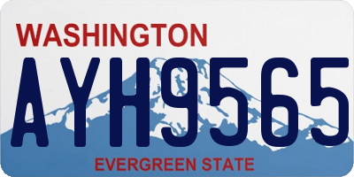 WA license plate AYH9565