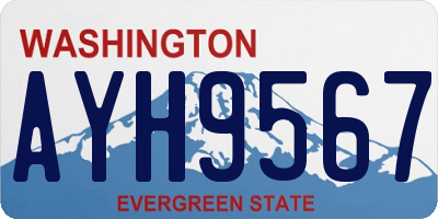 WA license plate AYH9567