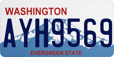 WA license plate AYH9569