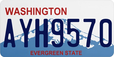WA license plate AYH9570