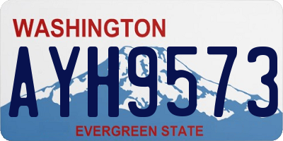 WA license plate AYH9573