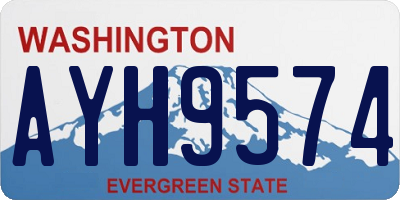 WA license plate AYH9574