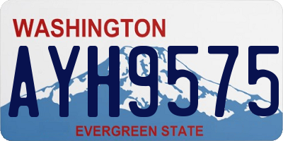 WA license plate AYH9575