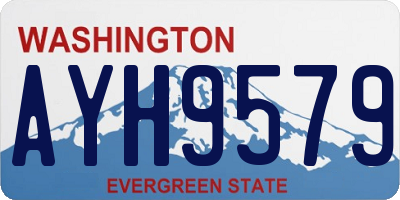 WA license plate AYH9579