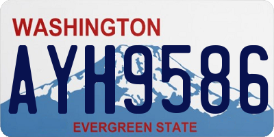 WA license plate AYH9586