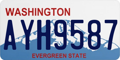 WA license plate AYH9587