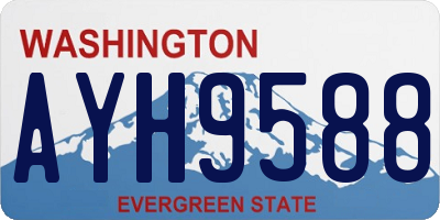 WA license plate AYH9588