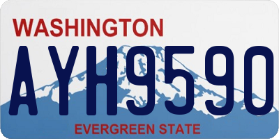 WA license plate AYH9590