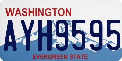 WA license plate AYH9595