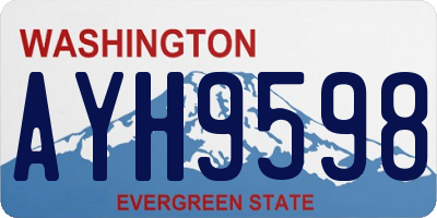 WA license plate AYH9598
