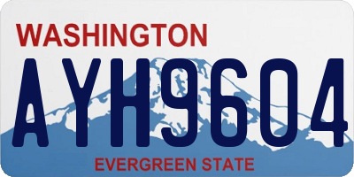 WA license plate AYH9604