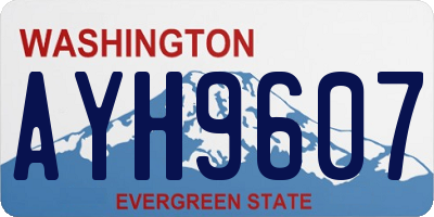WA license plate AYH9607