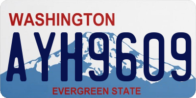WA license plate AYH9609