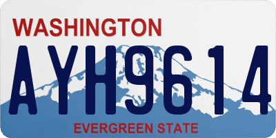 WA license plate AYH9614
