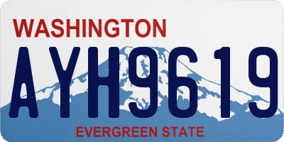 WA license plate AYH9619