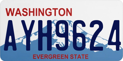 WA license plate AYH9624