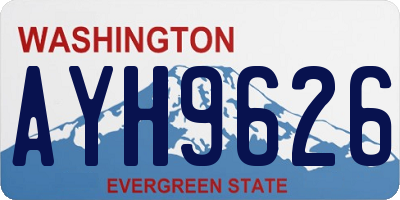 WA license plate AYH9626