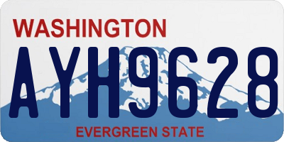WA license plate AYH9628