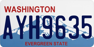 WA license plate AYH9635