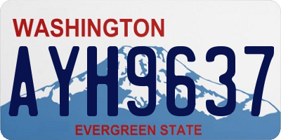 WA license plate AYH9637