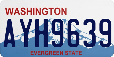 WA license plate AYH9639