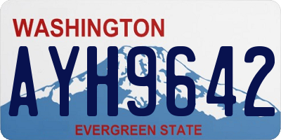 WA license plate AYH9642