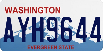 WA license plate AYH9644