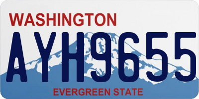 WA license plate AYH9655
