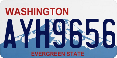WA license plate AYH9656
