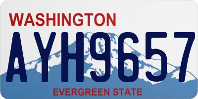 WA license plate AYH9657