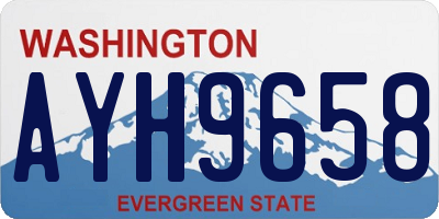 WA license plate AYH9658