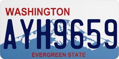 WA license plate AYH9659