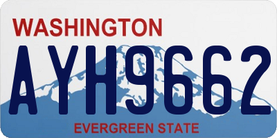 WA license plate AYH9662
